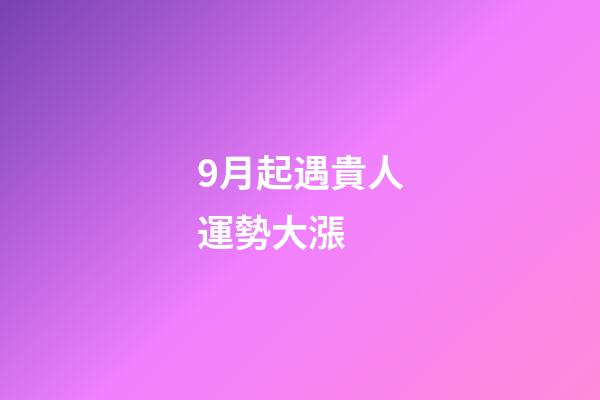 9月起遇貴人運勢大漲 (9月起遇貴人運勢大漲)-第1張-觀點-玄機派